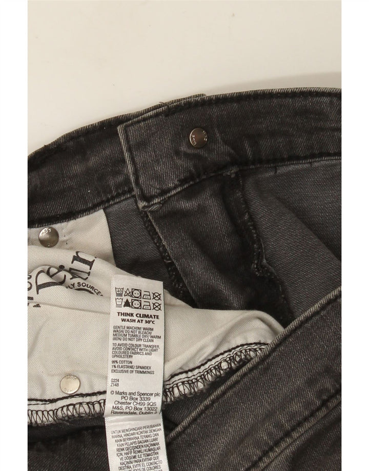 MARKS & SPENCER Herren Straight Jeans W34 L29 Graue Baumwolle