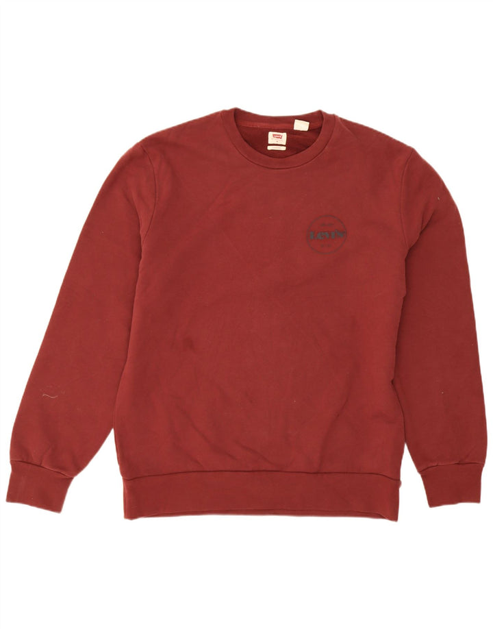 Levi's Herren-Sweatshirt-Pullover, mittlere Burgunder-Baumwolle
