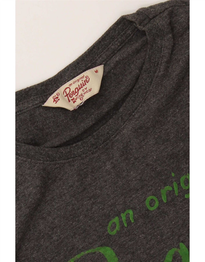 Penguin Herren-T-Shirt mit Grafik, Mittelgrau