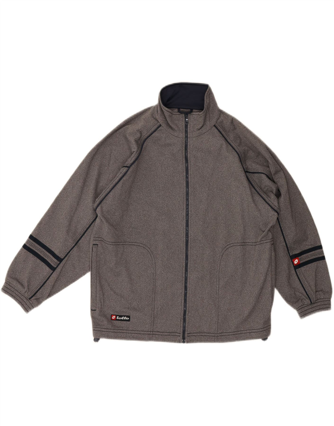 LOTTO Boys Tracksuit Top Jacket 11-12 Years XL Grey Polyester Vintage Lotto and Second-Hand Lotto from Messina Hembry 
