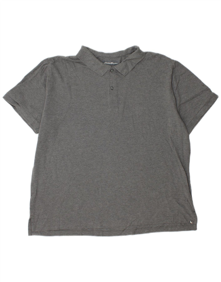 EDDIE BAUER Herren Poloshirt 2XL Grau Baumwolle