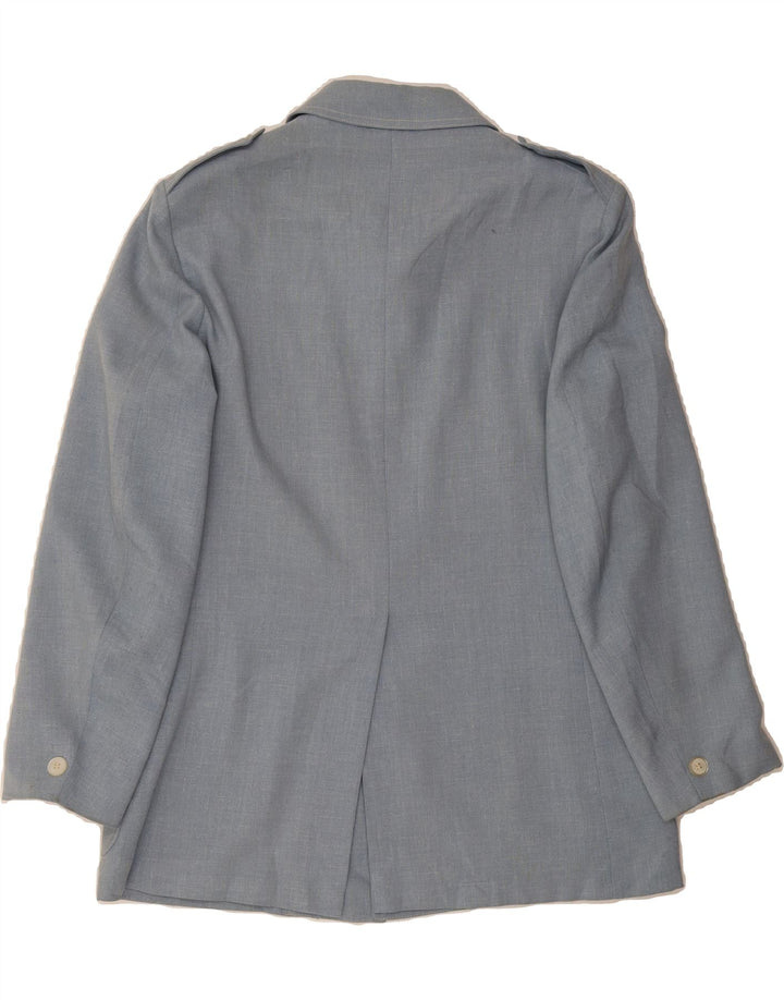 VINTAGE Mens Military Jacket UK 38 Medium Blue Vintage Vintage and Second-Hand Vintage from Messina Hembry 