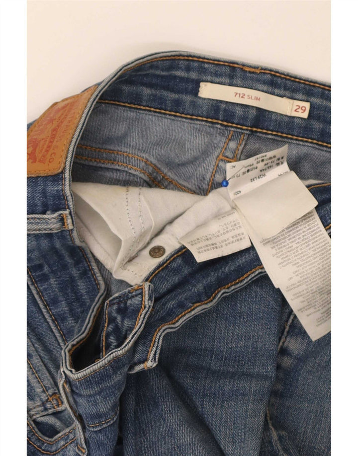 Levi's Damen 712 Slim Jeans W29 L32 Blaue Baumwolle