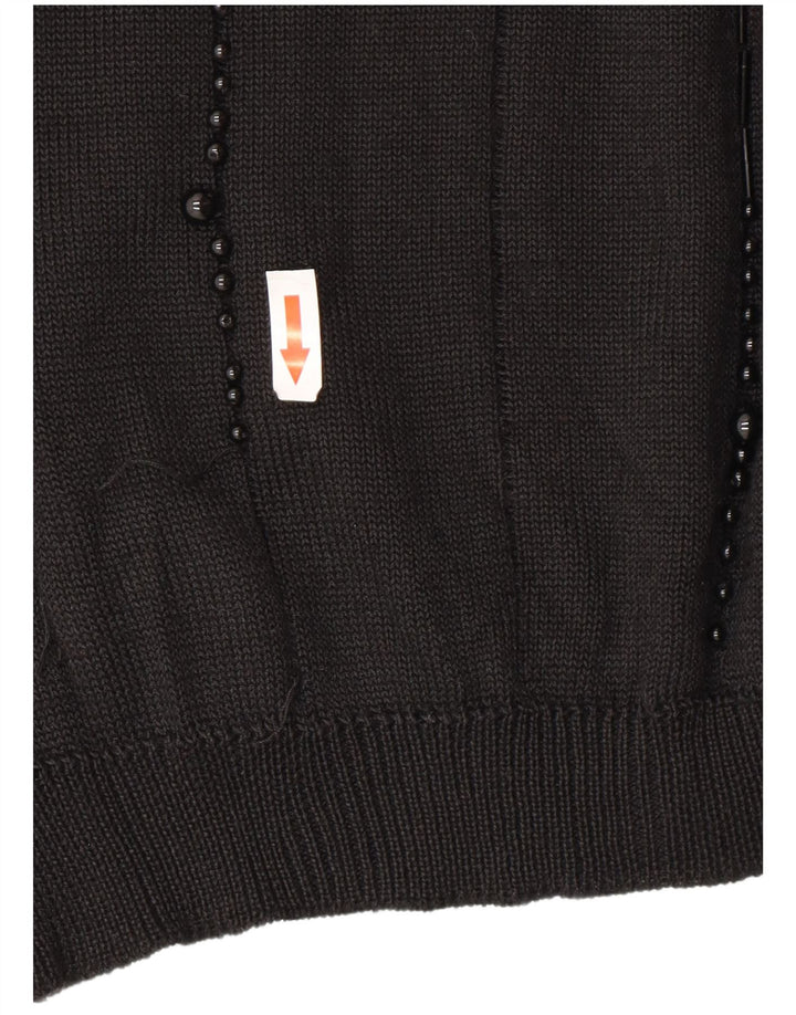 Gitam Damen-Pullover mit U-Boot-Ausschnitt, Gr. 16, Schwarz