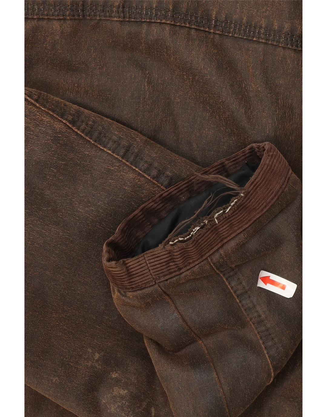 WHITE STUFF Herrenjacke aus gewachster Baumwolle, UK 40, große braune Baumwolle