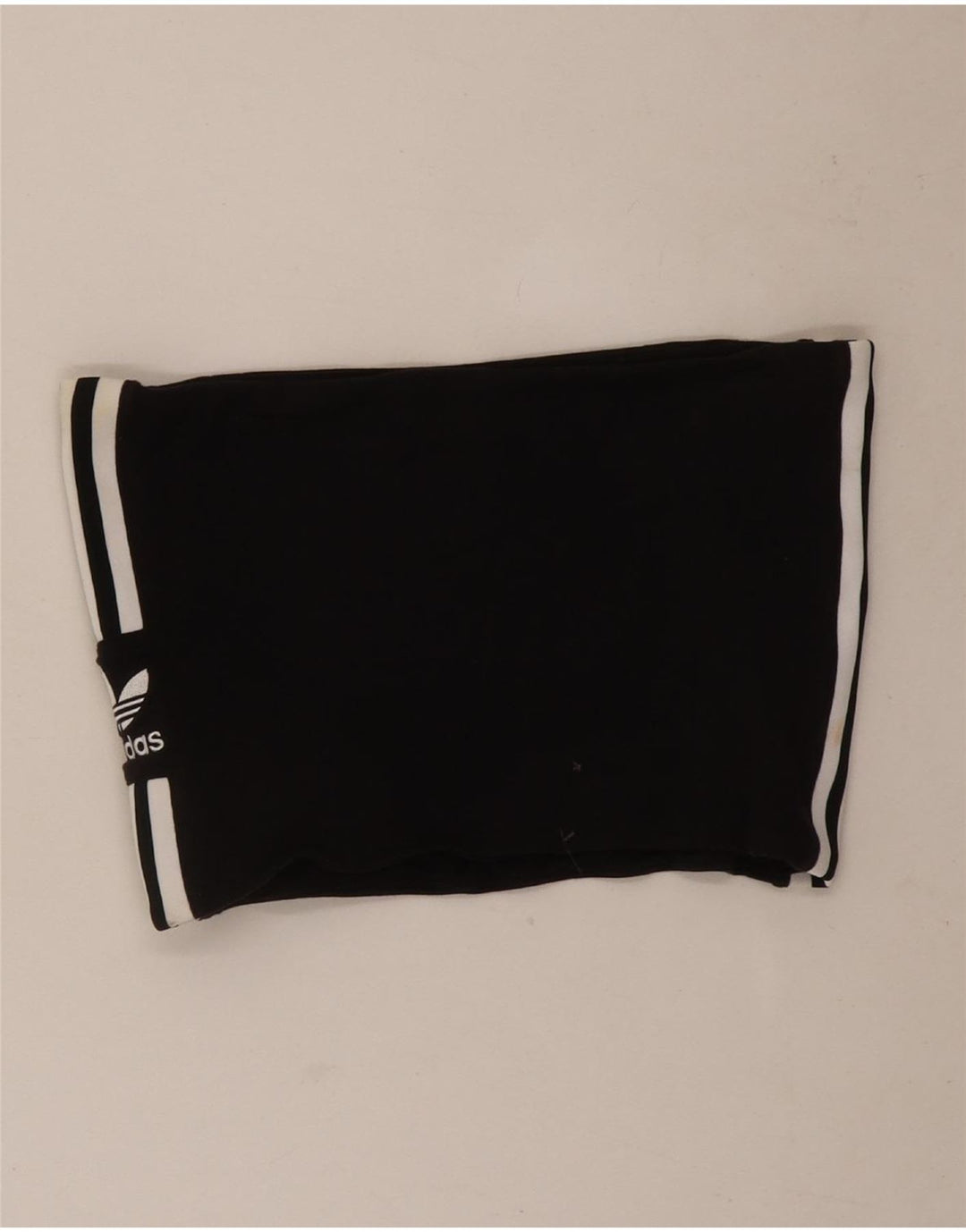 Adidas Damen Crop Trägerloses Top UK 12 Mittelschwarze Baumwolle