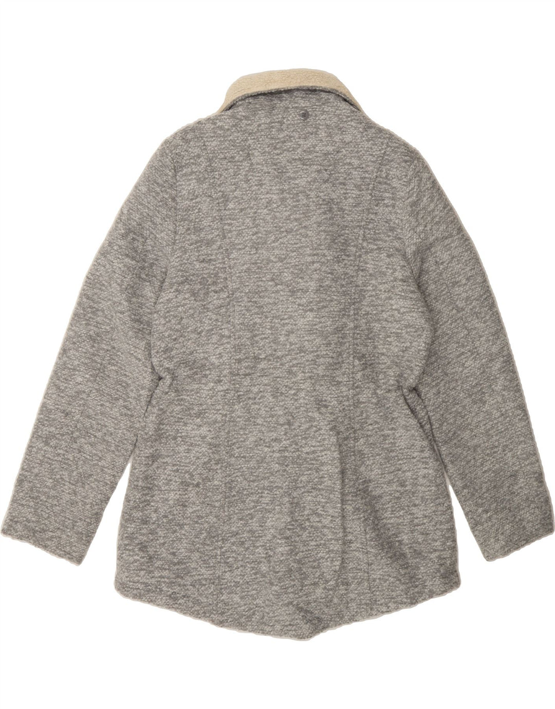 NAUTICA Womens Overcoat UK 12 Medium Grey Flecked Polyester Vintage Nautica and Second-Hand Nautica from Messina Hembry 