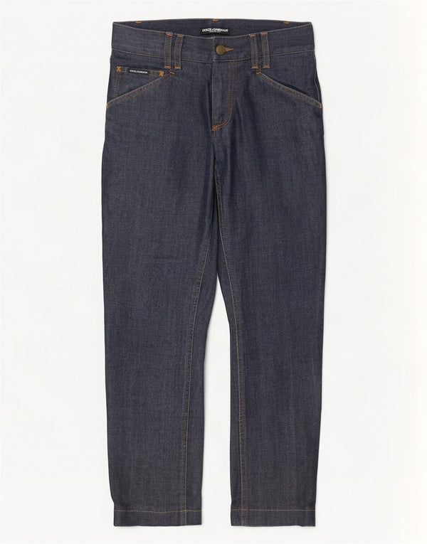 Dolce & Gabbana Damen Slim Jeans IT 46 Large W30 L29 Marineblau Baumwolle