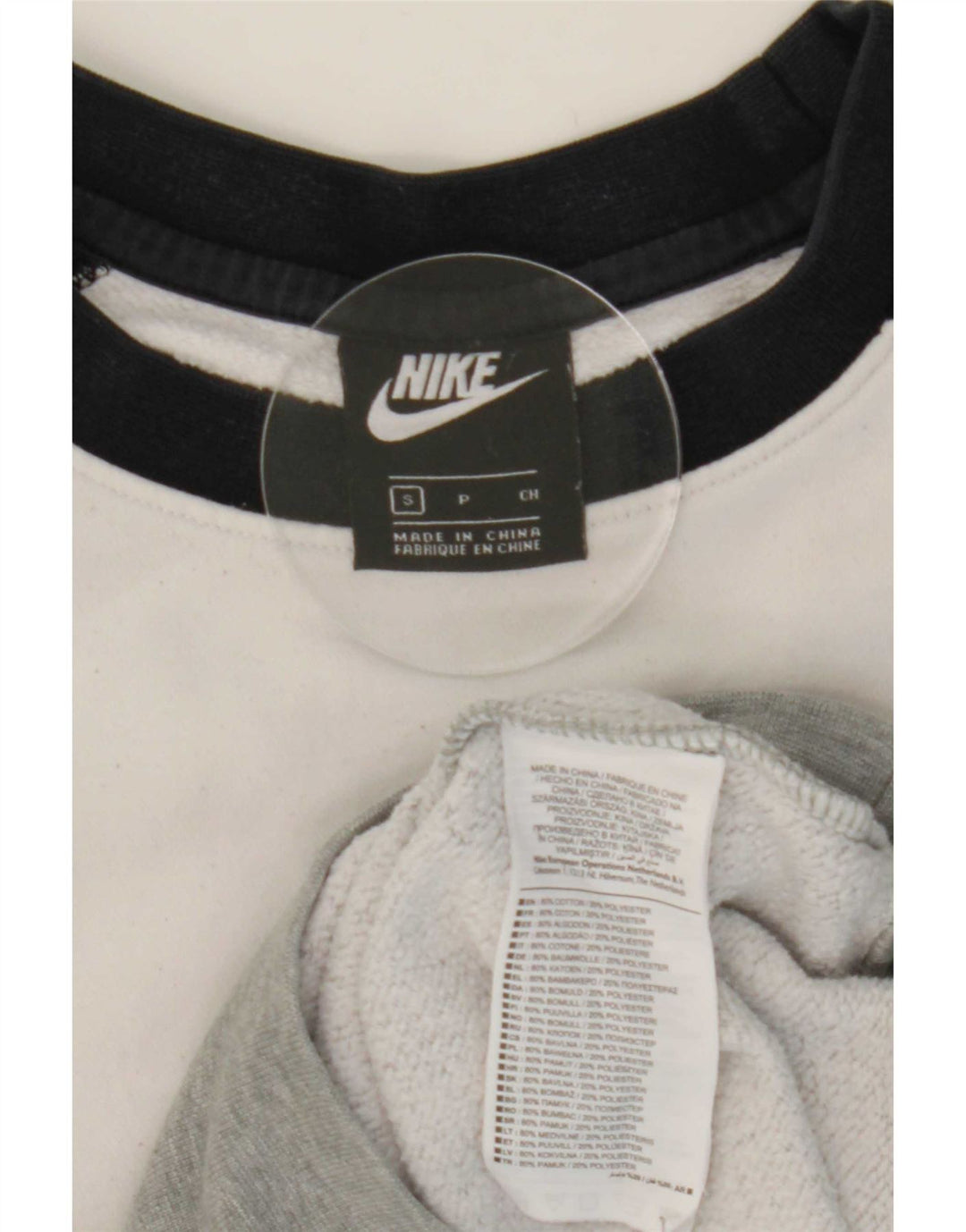 Nike Herren-Sweatshirt mit Grafik, Größe S, Grau, Colourblock-Baumwolle