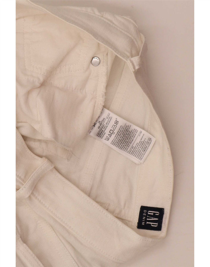 Gap Damen Straight Jeans W28 L27 Weiße Baumwolle