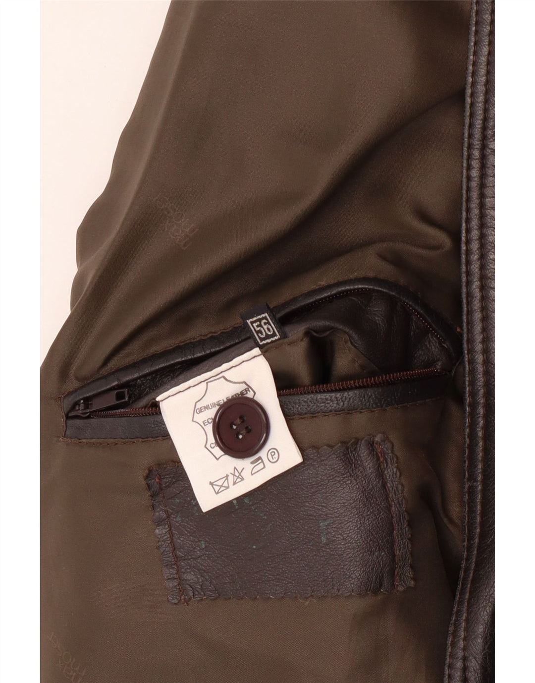 MAX MOSER Herren Ledermantel IT 56 3XL Braunes Leder