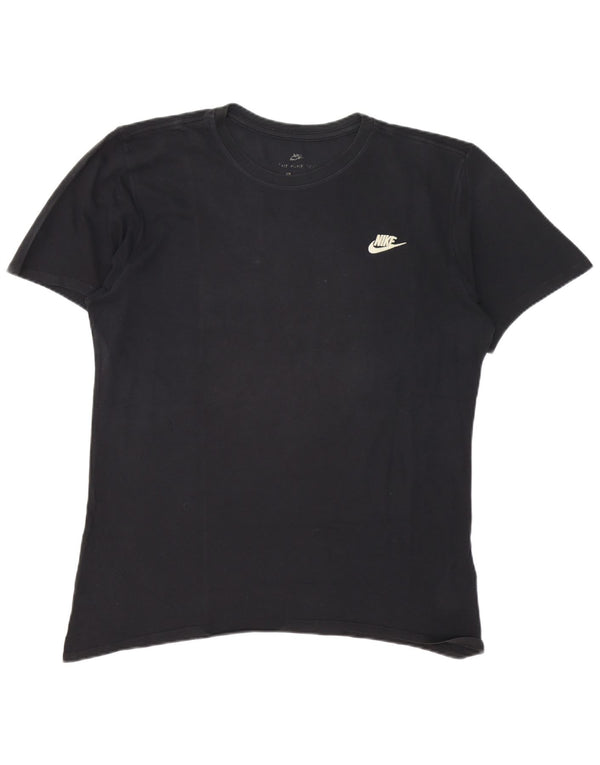 Nike Herren T-Shirt Top Large Schwarz Baumwolle