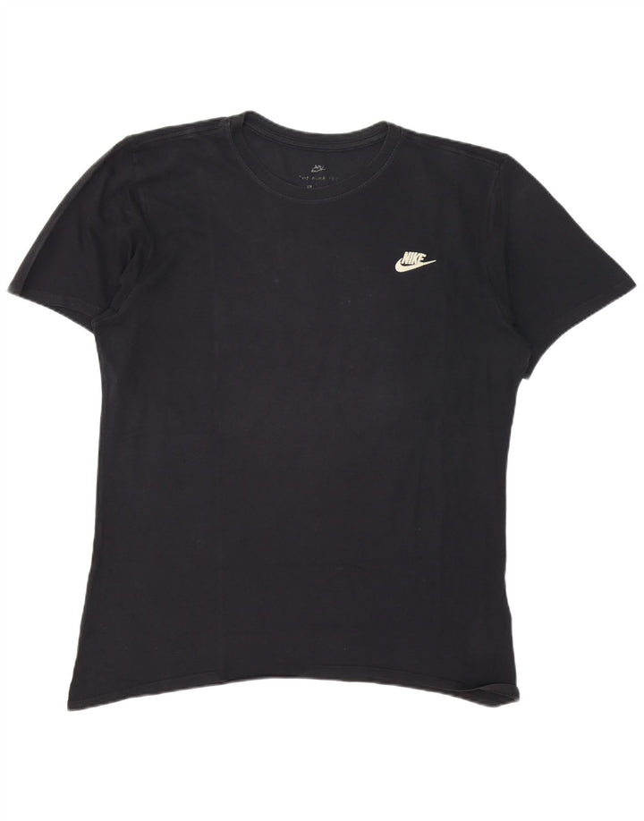 Nike Herren T-Shirt Top Large Schwarz Baumwolle