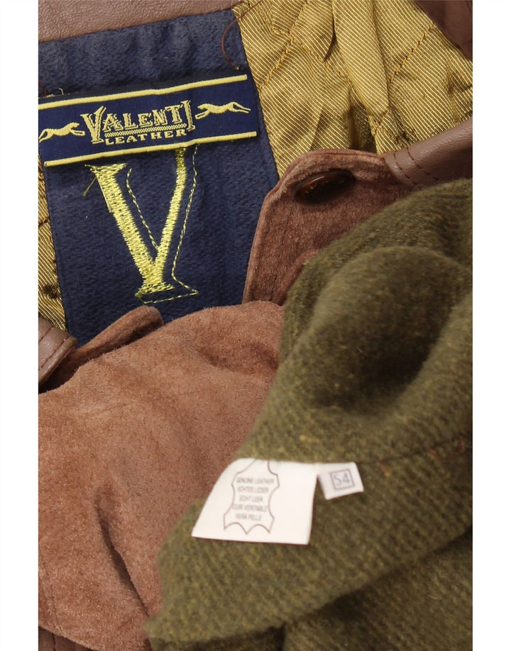 VALENT Herren Wildlederjacke EU 54 2XL Braunes Leder