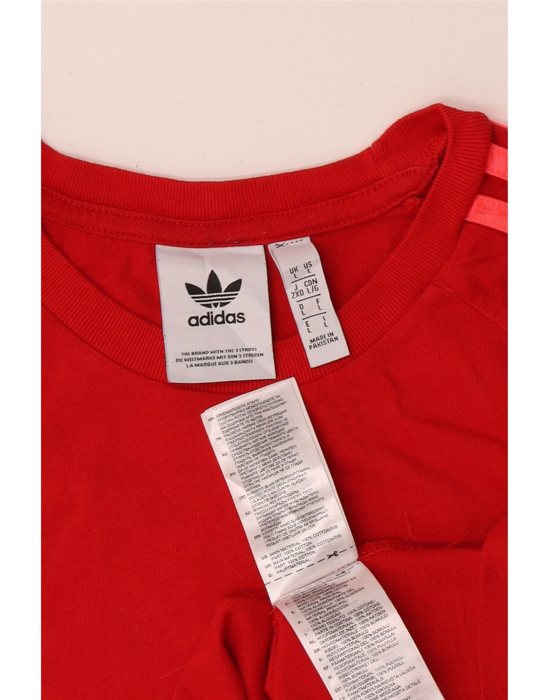 Adidas Herren T-Shirt Top Große rote Baumwolle