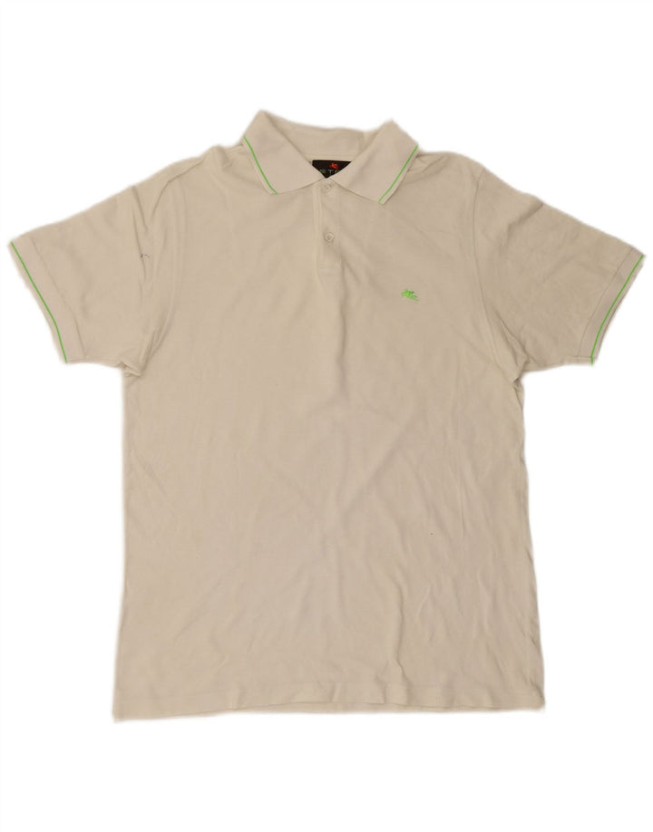 Etro Herren-Poloshirt, groß, Weiß