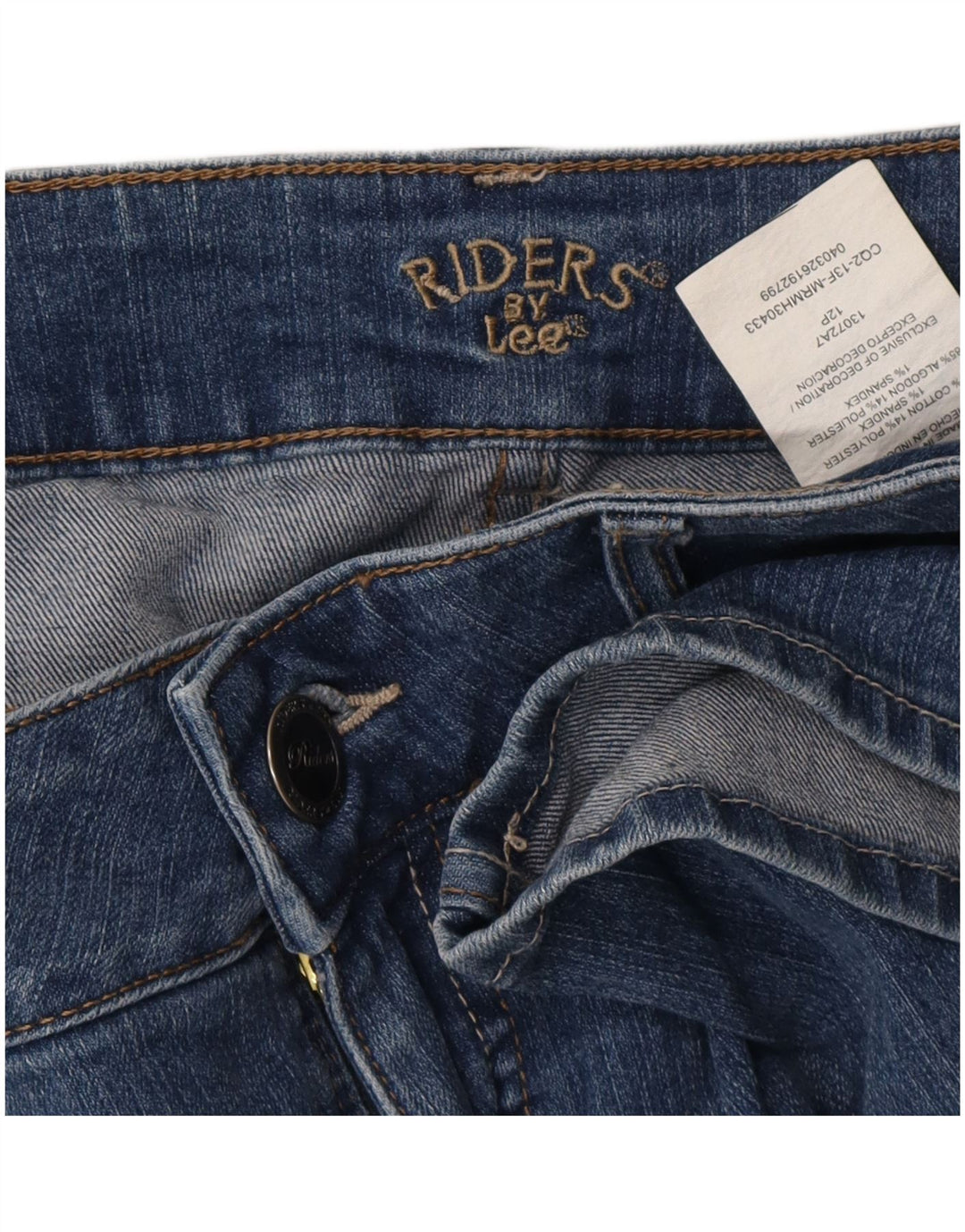 Lee Damen Riders Bootcut Jeans US 12 Large W34 L28 Blaue Baumwolle