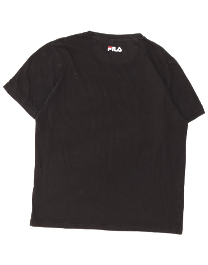 FILA Herren Grafik T-Shirt Top XL Schwarz