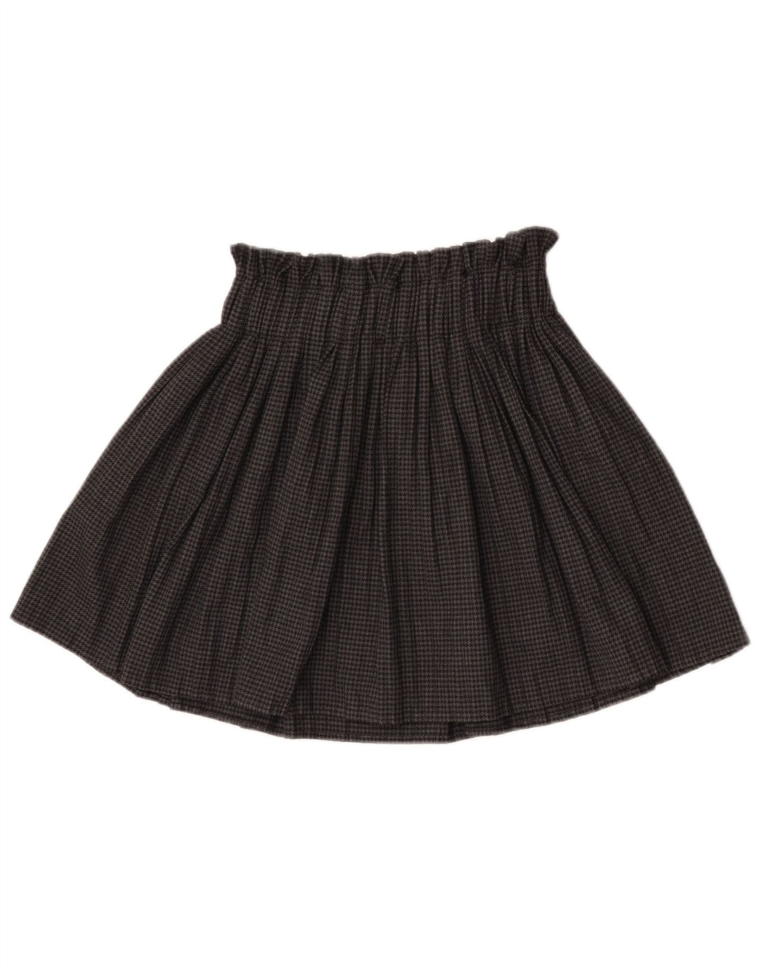 Zara Damen-Skort mit hoher Taille, UK 4, XS, graues Hahnentritt-Polyester