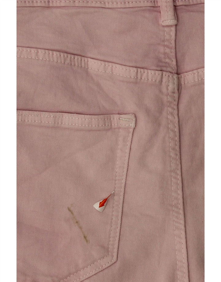 BERSHKA Womens Denim Shorts EU 38 Small W28  Pink Cotton