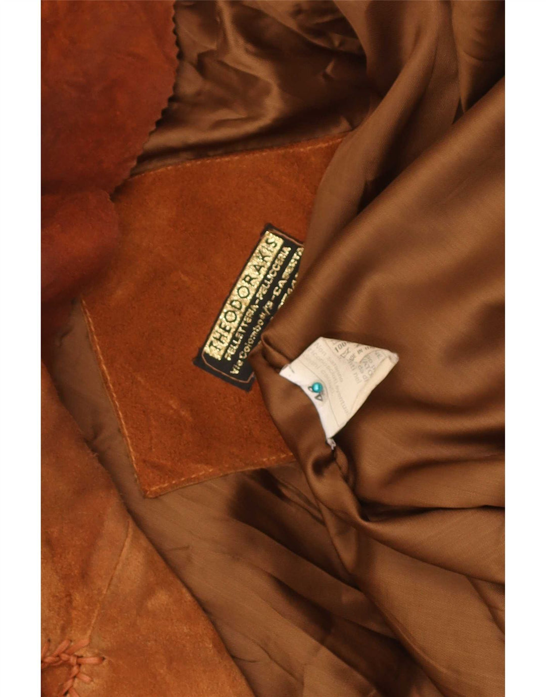 Vintage Damen Wildledermantel EU 44 XL Beige Leder