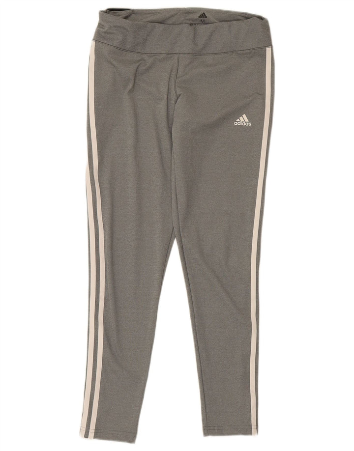 ADIDAS Womens Climalite Leggings UK 12/14 Medium  Grey