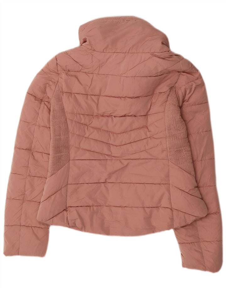 Zara Damen Wattierte Jacke UK 14 Mittelrosa