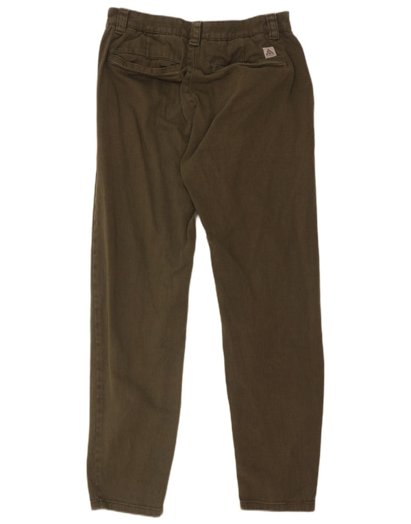 Zara Herren Tapered Chino Hose EU 38 Small W30 L29 Khaki Baumwolle