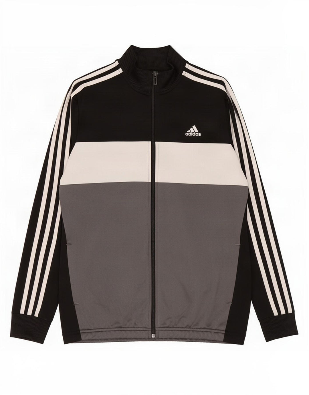 Adidas Jungen-Trainingsanzug-Top-Jacke, 13–14 Jahre, schwarzes Colourblock-Polyester