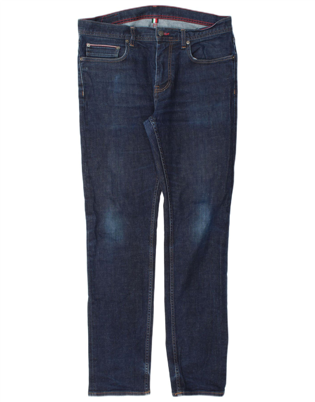 TOMMY HILFIGER Herren Denton Straight Jeans W34 L34 Marineblaue Baumwolle