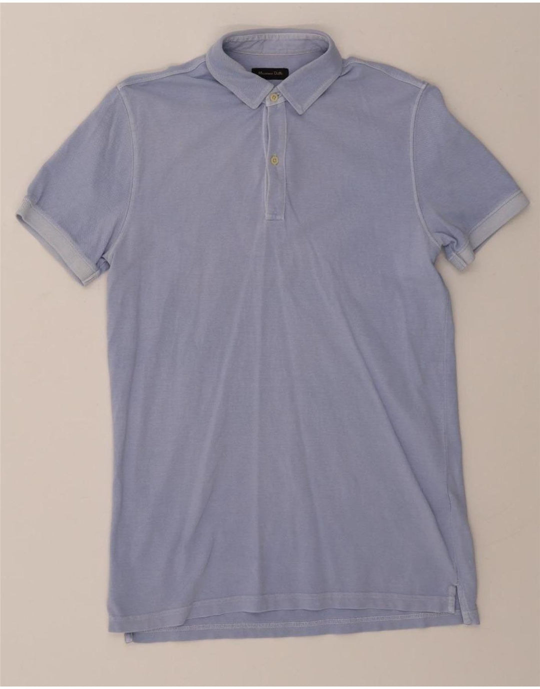 MASSIMO DUTTI Mens Casual Fit Polo Shirt Small Blue Cotton Vintage Massimo Dutti and Second-Hand Massimo Dutti from Messina Hembry 