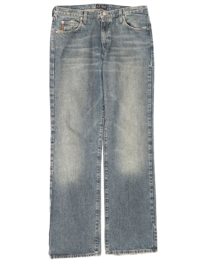 Armani Damen Straight Jeans W30 L32 Blaue Baumwolle
