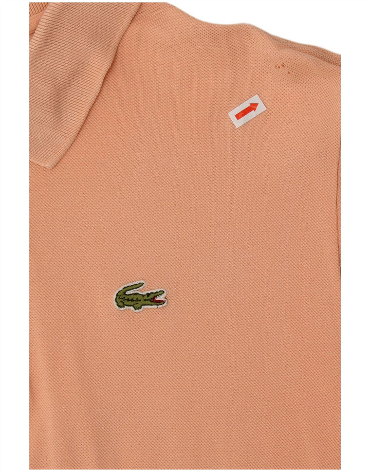 LACOSTE Herren-Poloshirt, Größe 5, große orangefarbene Baumwolle