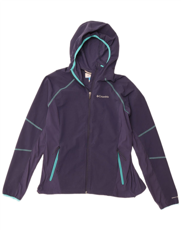 COLUMBIA Damen Omni-Shade Trainingsanzug-Oberjacke UK 16 Large Marineblau