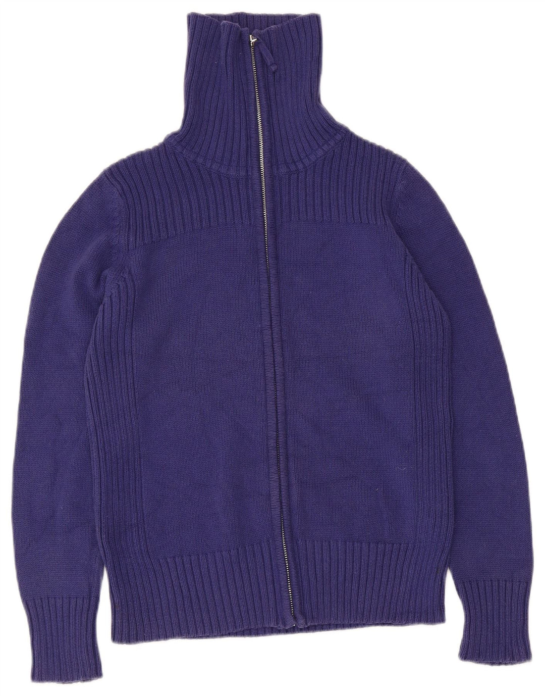 Marks & Spencer Damen-Cardigan-Pullover UK 14 Mittelblaue Baumwolle