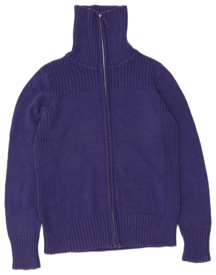 Marks & Spencer Damen-Cardigan-Pullover UK 14 Mittelblaue Baumwolle