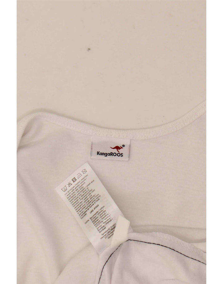 Kangaroos Damen Weste Top UK 14/16 Large Weiße Baumwolle