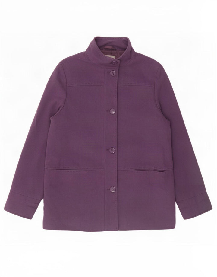 Marks & Spencer Damenmantel UK 16 Large Lila Schurwolle