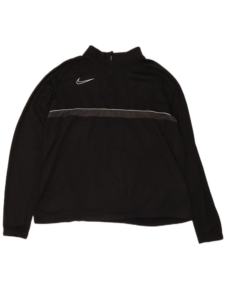 Nike Herren Dri Fit Pullover-Trainingsanzug mit Reißverschluss, XL, Schwarz, Farbblock