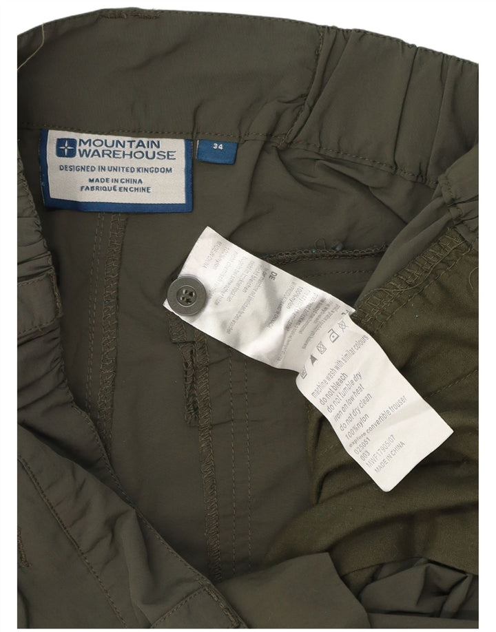 Mountain Warehouse Gerade Herren-Cargohose, W34, L32, Grün, Polyester