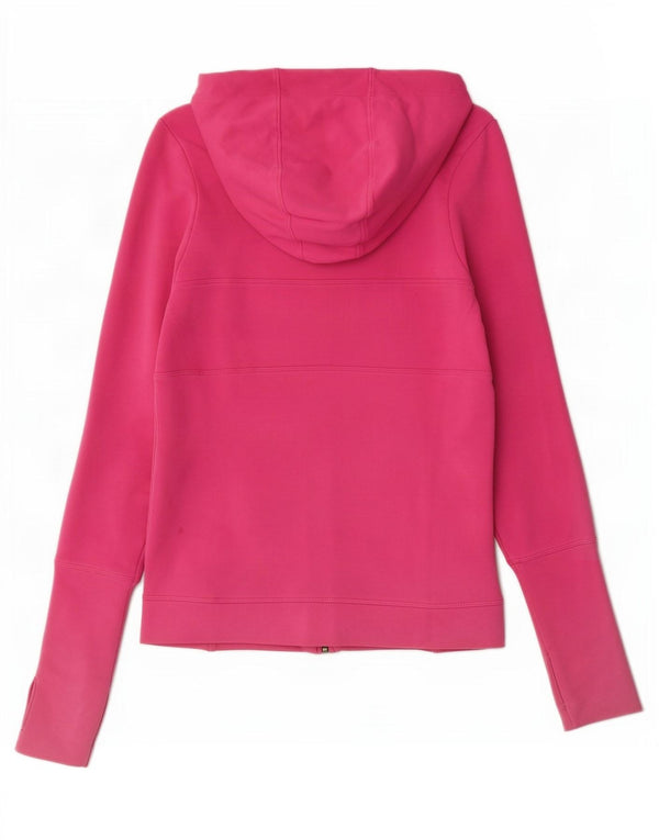 Nike Damen Dri Fit Zip Hoodie Pullover UK 8/10 Small Rosa Baumwolle