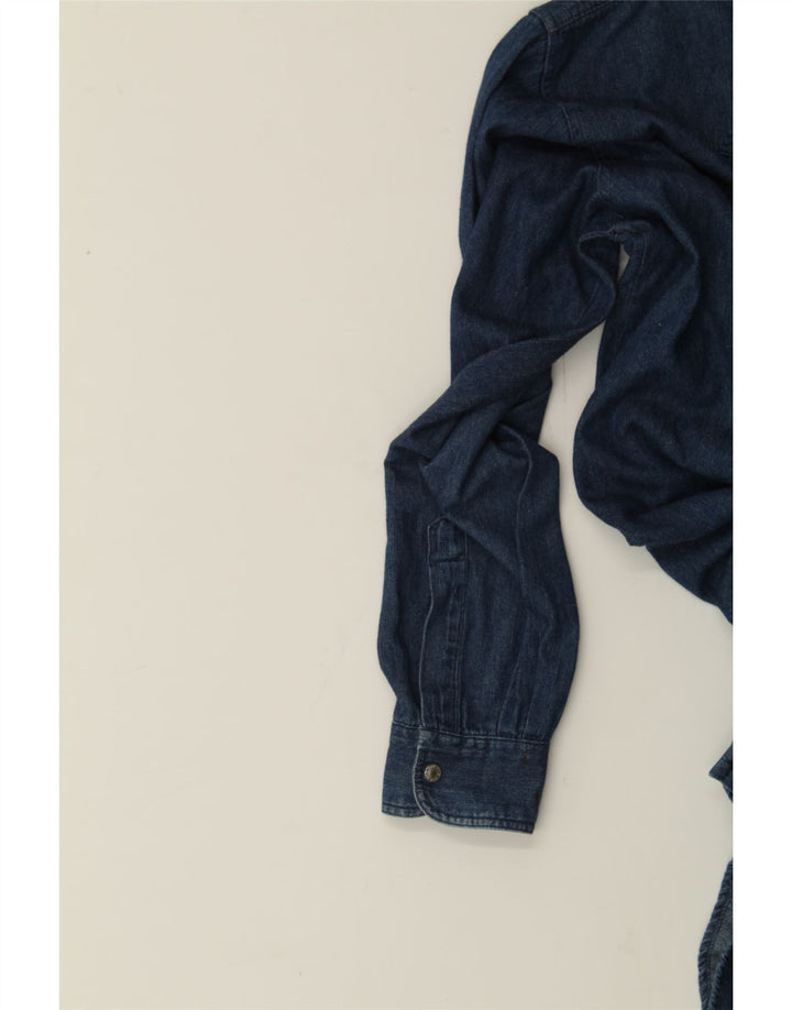 ONE WAY Mens Denim Shirt XL Blue Cotton Vintage ONE WAY and Second-Hand ONE WAY from Messina Hembry 