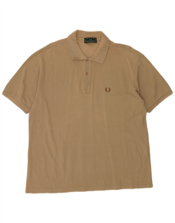 Fred Perry Herren-Poloshirt, große beige Baumwolle