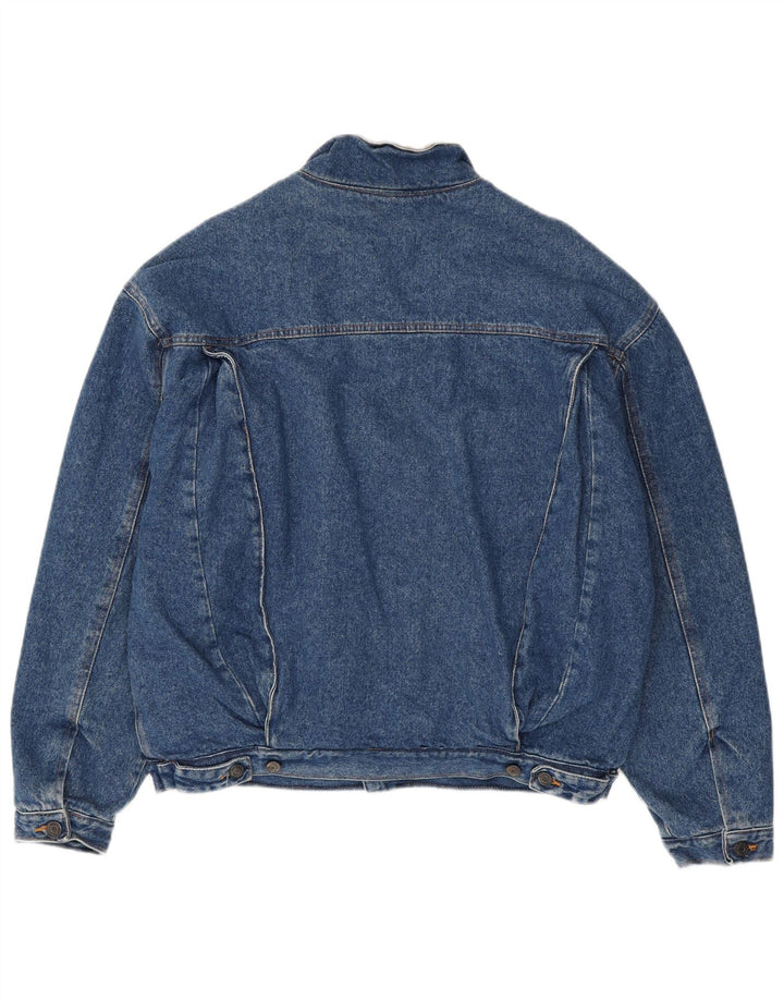 Michel Bachoz Herren Sherpa Jeansjacke UK 40 Große blaue Baumwolle