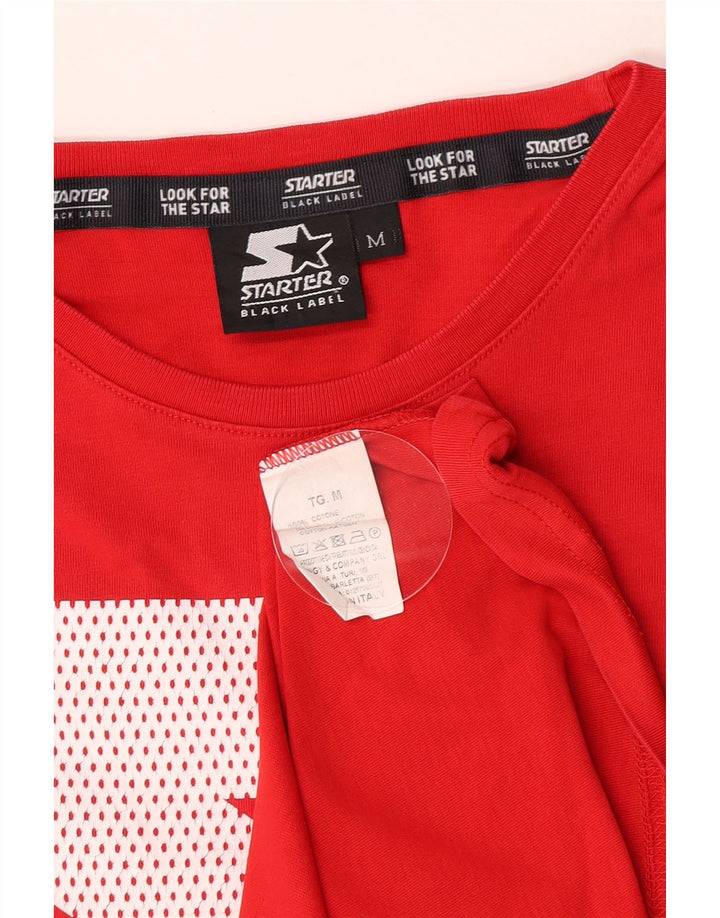 Starter Herren-T-Shirt mit Grafik, mittelrote Baumwolle