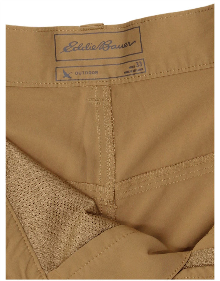 Eddie Bauer Herren Chinoshorts W33 Medium Beige Polyester