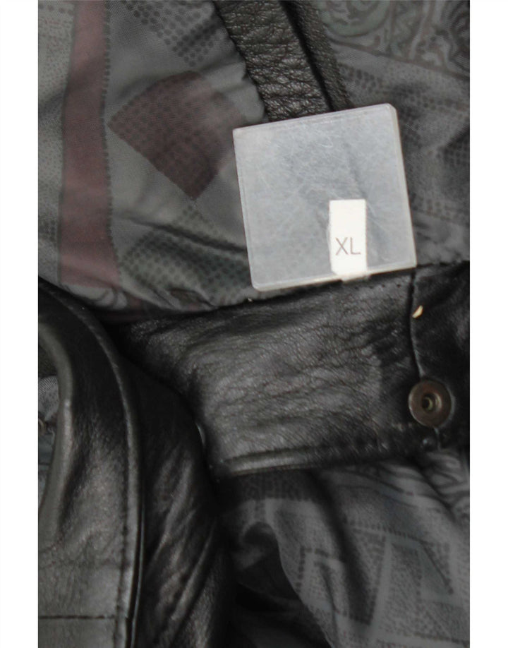 Vintage Herren Lederjacke UK 42 XL Schwarz