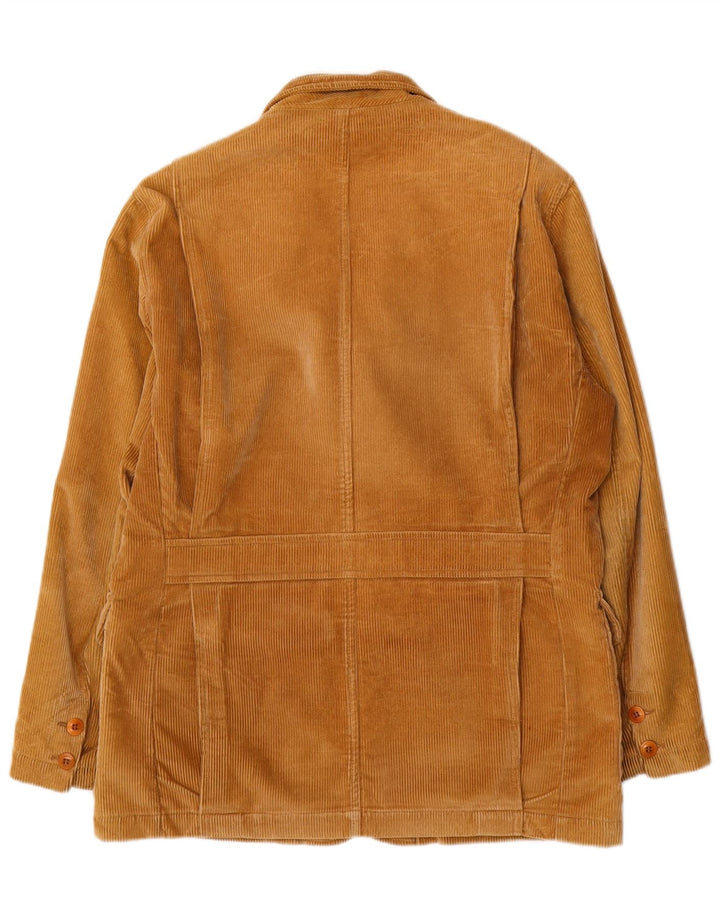 NEW ENGLAND Herren Cordmantel EU 48 Mittelbraune Baumwolle