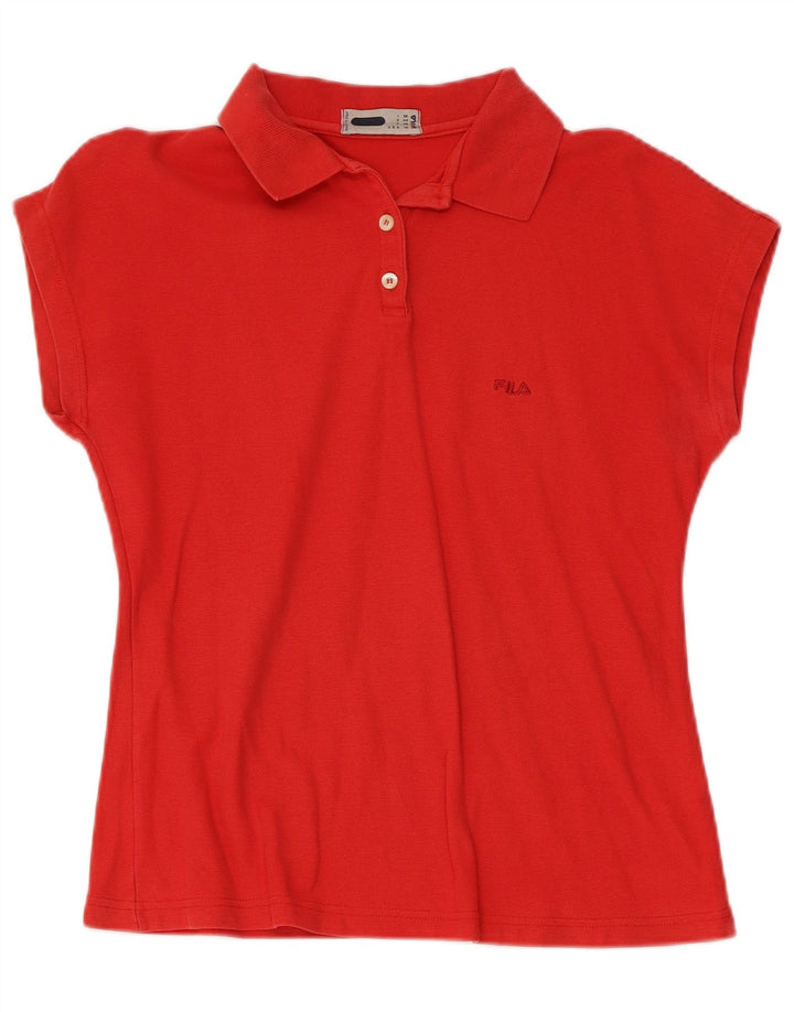 Fila Damen Poloshirt IT 50 XL Rote Baumwolle