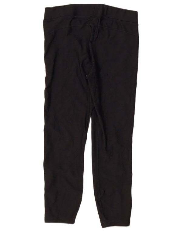 Under Armour Damen Heat Gear Crop Leggings UK 14 Large Schwarz